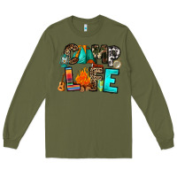 Army Green camp life Long Sleeve Tee - RanaPortraitStore