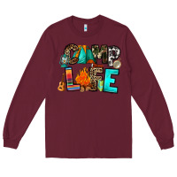 Burgundy camp life Long Sleeve Tee - RanaPortraitStore