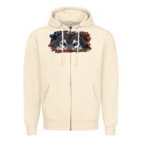 Sandshell wolf eyes american flag Zipper Hoodie - RanaPortraitStore