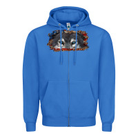 True Royal wolf eyes american flag Zipper Hoodie - RanaPortraitStore