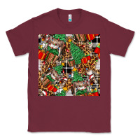 Burgundy christmas donkey Classic Tee - FaDigitalArtStudio