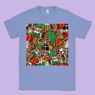 Christmas Donkey Classic Tee Designed By Fadigitalartstudio
