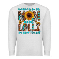 Oatmeal Heather god gifted me two titles mom and lolli  and i rock Premium Sweatshirt - JahusDesignShop