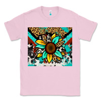 Bubblegum Pink turquoise gemstone sunflower Classic Tee - Zillion Design Studio