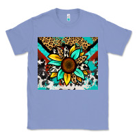 Colony Blue turquoise gemstone sunflower Classic Tee - Zillion Design Studio