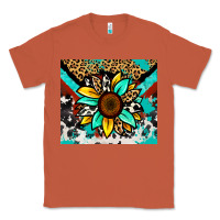 Copper turquoise gemstone sunflower Classic Tee - Zillion Design Studio