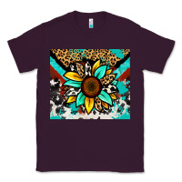 Plum turquoise gemstone sunflower Classic Tee - Zillion Design Studio