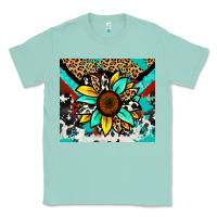 Seafoam turquoise gemstone sunflower Classic Tee - Zillion Design Studio
