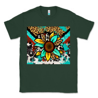 Sports Green turquoise gemstone sunflower Classic Tee - Zillion Design Studio