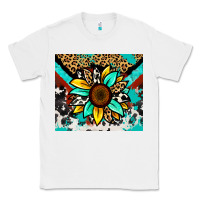 White turquoise gemstone sunflower Classic Tee - Zillion Design Studio