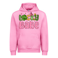 Fuchsia Pink lucky babe st patrick s day Urban Hoodie - MaliasSmallBusiness
