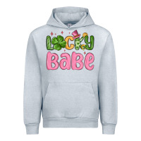 Heather Grey lucky babe st patrick s day Urban Hoodie - MaliasSmallBusiness