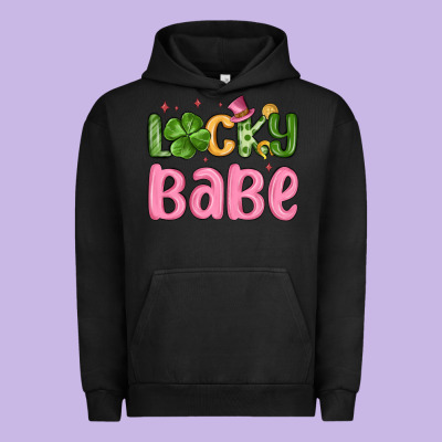 Lucky Babe St Patrick S Day Urban Hoodie Designed By Maliassmallbusiness