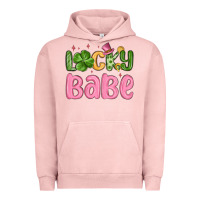 Pigment Salmon lucky babe st patrick s day Urban Hoodie - MaliasSmallBusiness
