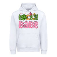 White lucky babe st patrick s day Urban Hoodie - MaliasSmallBusiness