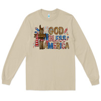 Mushroom god  bless america with cross Long Sleeve Tee - RanaPortraitStore
