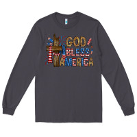 Smoke god  bless america with cross Long Sleeve Tee - RanaPortraitStore