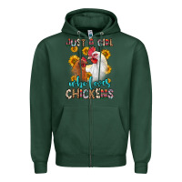 Sports Green just a girl who loves chickens Zipper Hoodie - Zillion Design Studio
