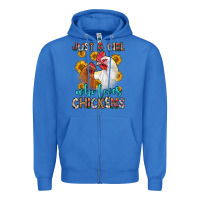 True Royal just a girl who loves chickens Zipper Hoodie - Zillion Design Studio