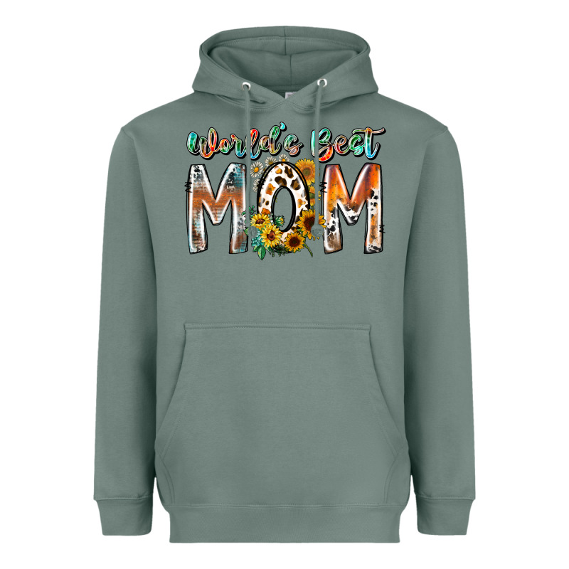 World Is Best Mom Heavyweight Hoodie by RacoonDesign | Teevron