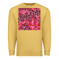 Antique Gold valentines day roses leopard seamless pattern Premium Sweatshirt - JahusDesignShop