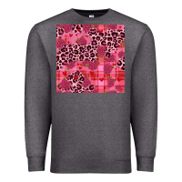 Charcoal Heather valentines day roses leopard seamless pattern Premium Sweatshirt - JahusDesignShop