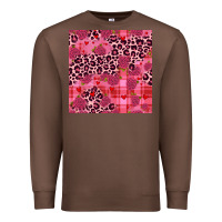 Chestnut valentines day roses leopard seamless pattern Premium Sweatshirt - JahusDesignShop