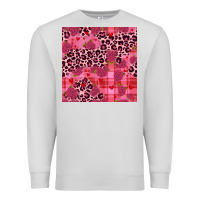 Dove Grey valentines day roses leopard seamless pattern Premium Sweatshirt - JahusDesignShop