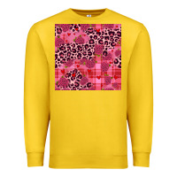 Lemon valentines day roses leopard seamless pattern Premium Sweatshirt - JahusDesignShop