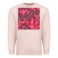 Pale Pink valentines day roses leopard seamless pattern Premium Sweatshirt - JahusDesignShop