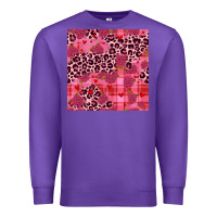 Purple valentines day roses leopard seamless pattern Premium Sweatshirt - JahusDesignShop
