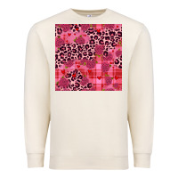 Sandshell valentines day roses leopard seamless pattern Premium Sweatshirt - JahusDesignShop