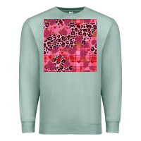 Seafoam valentines day roses leopard seamless pattern Premium Sweatshirt - JahusDesignShop