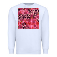 White valentines day roses leopard seamless pattern Premium Sweatshirt - JahusDesignShop