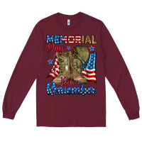 Burgundy memorial day honor remember Long Sleeve Tee - RanaPortraitStore