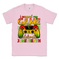 Bubblegum Pink i paused my game celebrate juneteenth Classic Tee - texasbilliewilder
