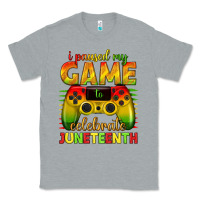 Heather Grey i paused my game celebrate juneteenth Classic Tee - texasbilliewilder