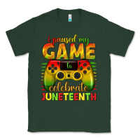 Sports Green i paused my game celebrate juneteenth Classic Tee - texasbilliewilder