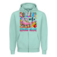 Seafoam rolling into second grade Zipper Hoodie - texasbilliewilder