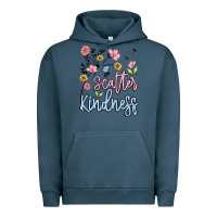 Pigment Midnight Navy scatter kindness Urban Hoodie - MaliasSmallBusiness