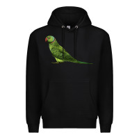 Black Ring Necked Parakeet Premium Hoodie - LillyAllenDesigns