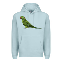 Blue Mist Ring Necked Parakeet Premium Hoodie - LillyAllenDesigns