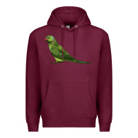 Burgundy Ring Necked Parakeet Premium Hoodie - LillyAllenDesigns