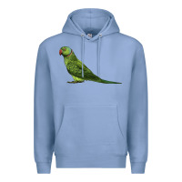 Colony Blue Ring Necked Parakeet Premium Hoodie - LillyAllenDesigns