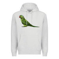 Dove Grey Ring Necked Parakeet Premium Hoodie - LillyAllenDesigns