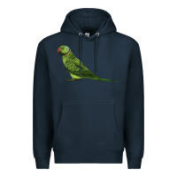 Navy Ring Necked Parakeet Premium Hoodie - LillyAllenDesigns