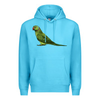 Ocean Blue Ring Necked Parakeet Premium Hoodie - LillyAllenDesigns