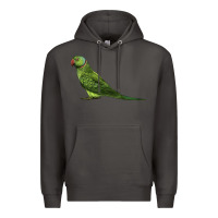 Smoke Ring Necked Parakeet Premium Hoodie - LillyAllenDesigns