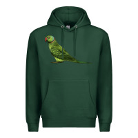 Sports Green Ring Necked Parakeet Premium Hoodie - LillyAllenDesigns