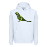 White Ring Necked Parakeet Premium Hoodie - LillyAllenDesigns